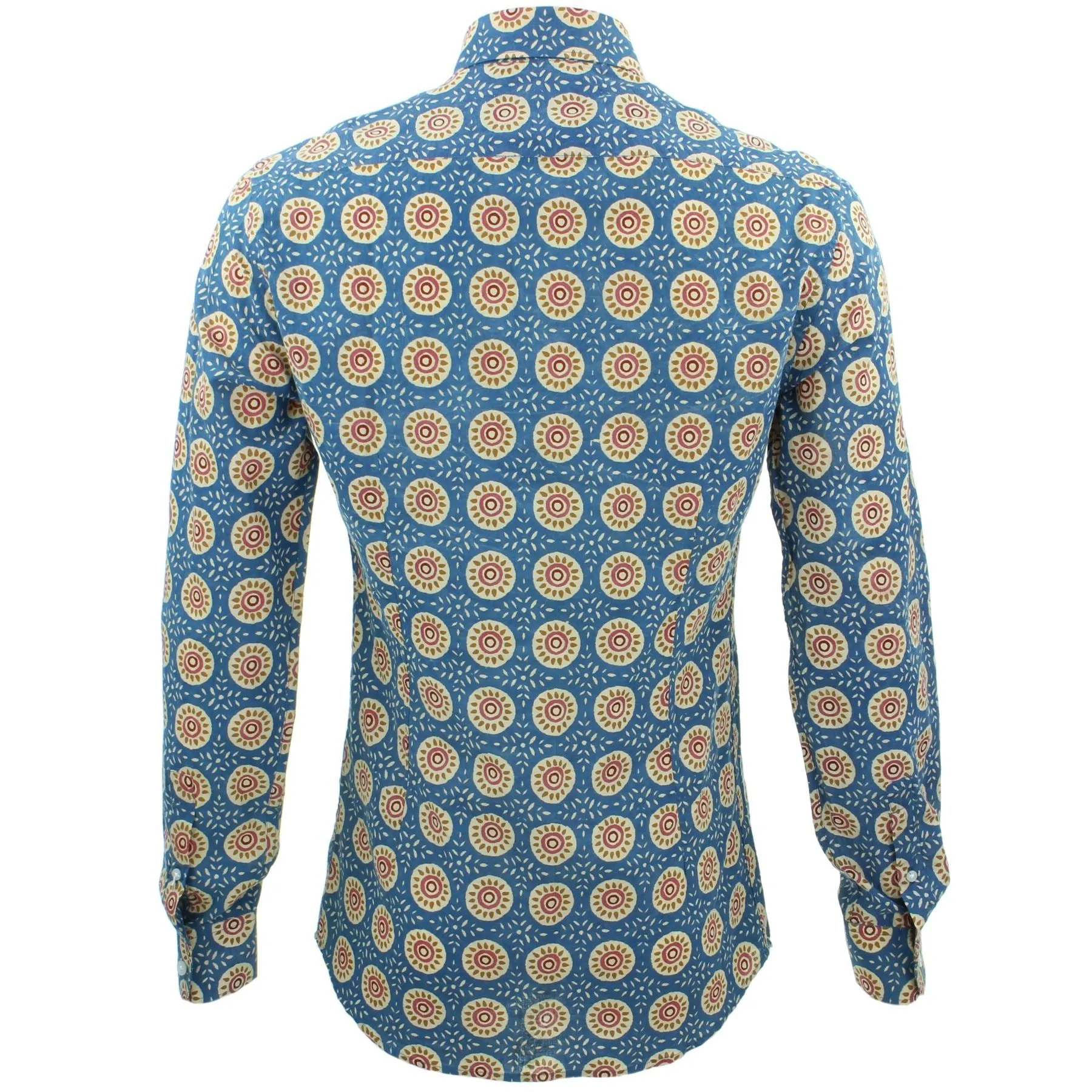 Slim Fit Long Sleeve Shirt - Sun Tile