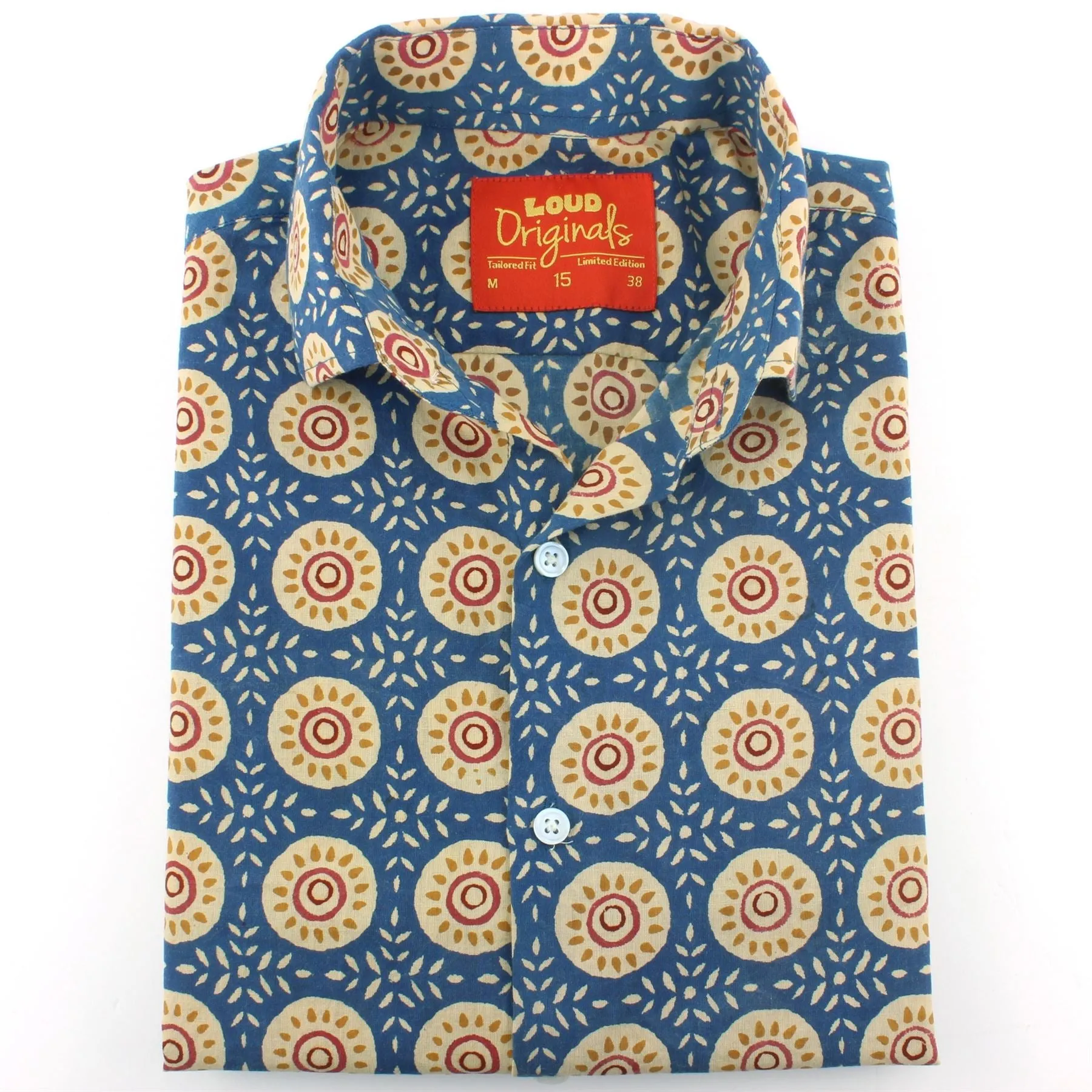 Slim Fit Long Sleeve Shirt - Sun Tile