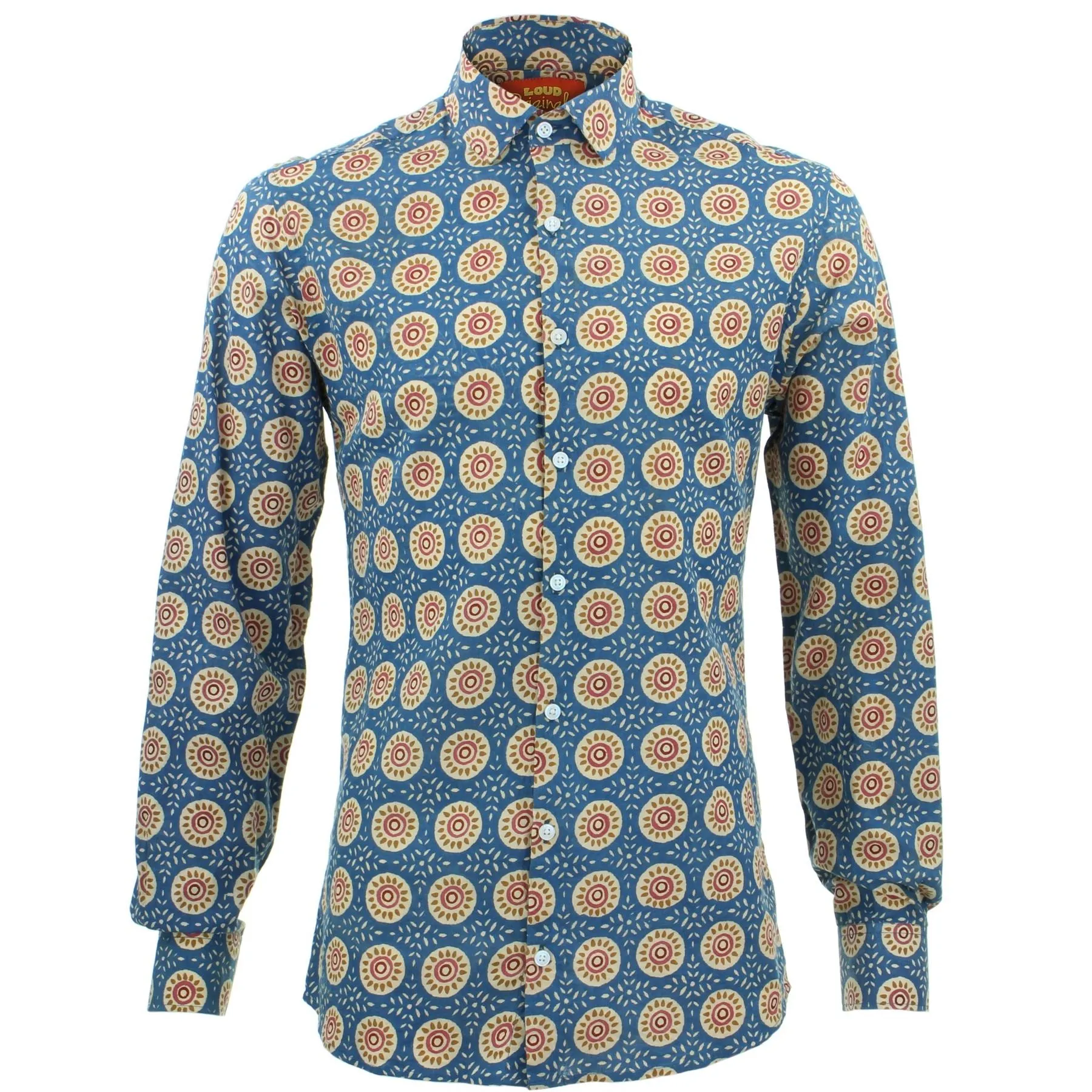 Slim Fit Long Sleeve Shirt - Sun Tile