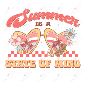 Summer is a state of mind-ready to press sublimation transfer print