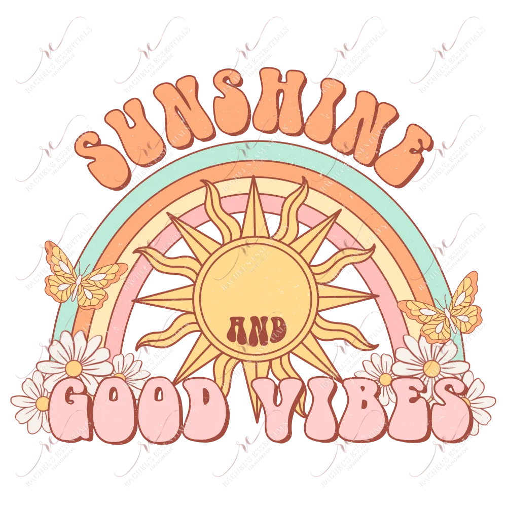 Sunshine & Good Vibes-ready to press sublimation transfer print