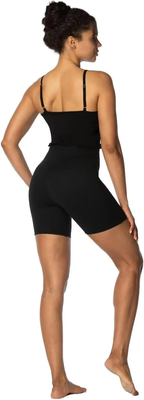 Sunzel Crossover Biker Shorts for Women, No Front Seam V High Waist Yoga Workout Gym Shorts with Tummy Control