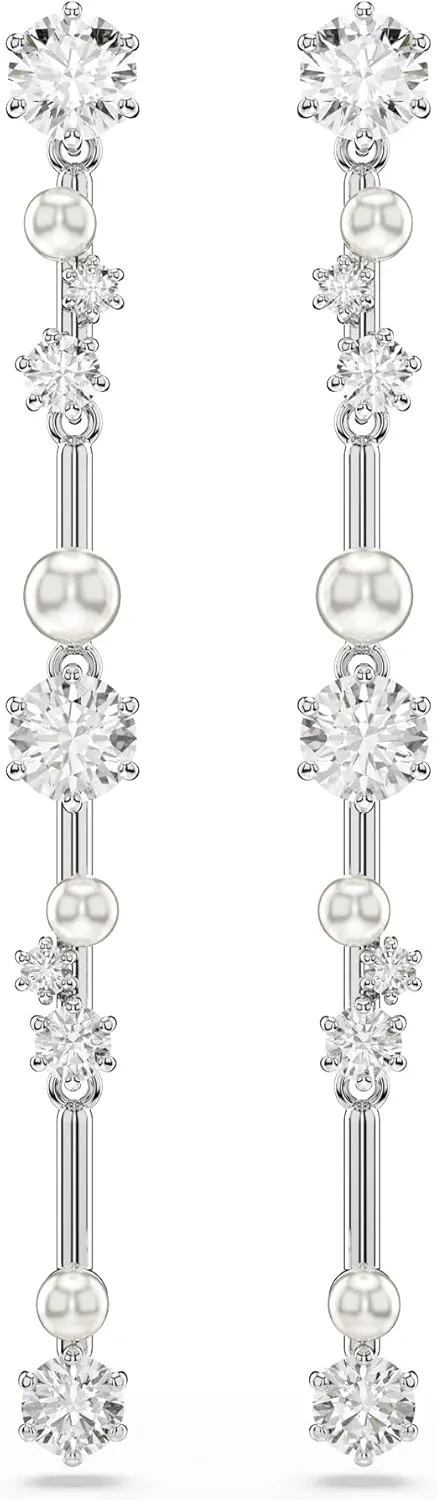 Swarovski Constella Crystal and Pearl Jewelry Collection, Rhodium Finish
