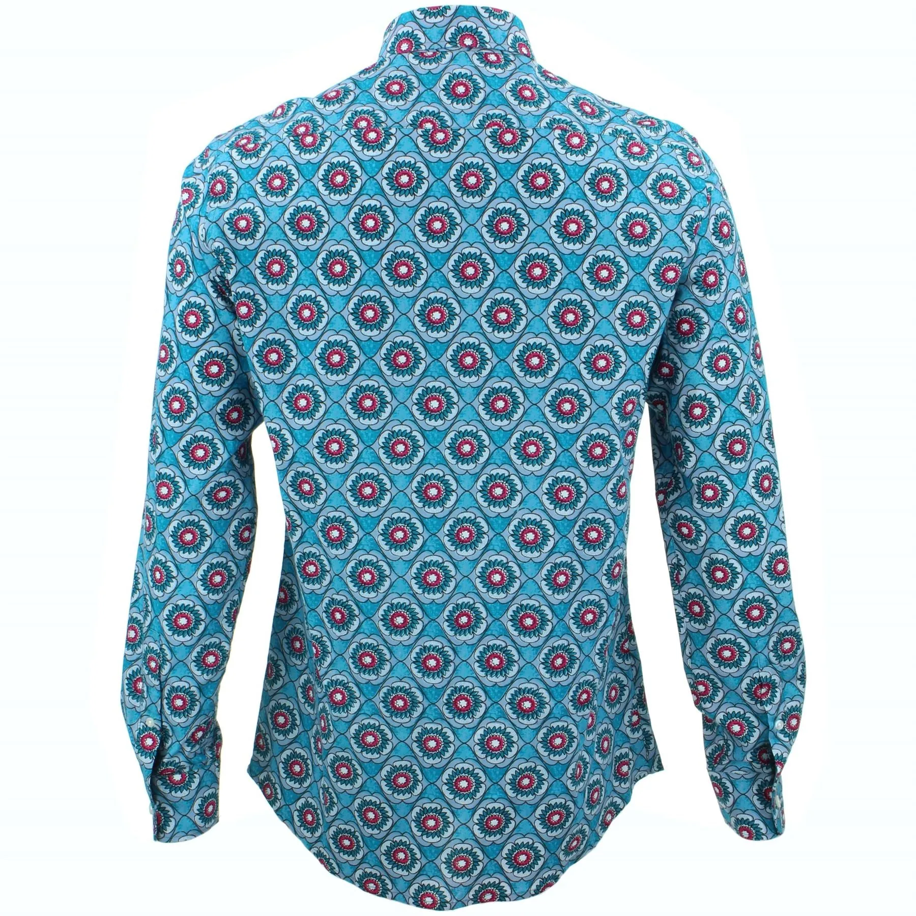 Tailored Fit Long Sleeve Shirt - Floral Wave