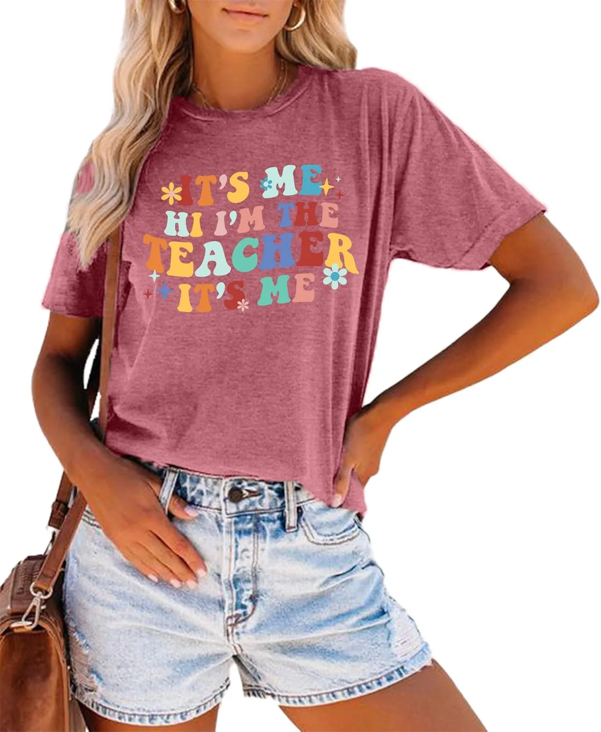 Teacher T-Shirt Women's Short Sleeve Life Shirt - Teacher's Day Gift, Back to School Tee Top