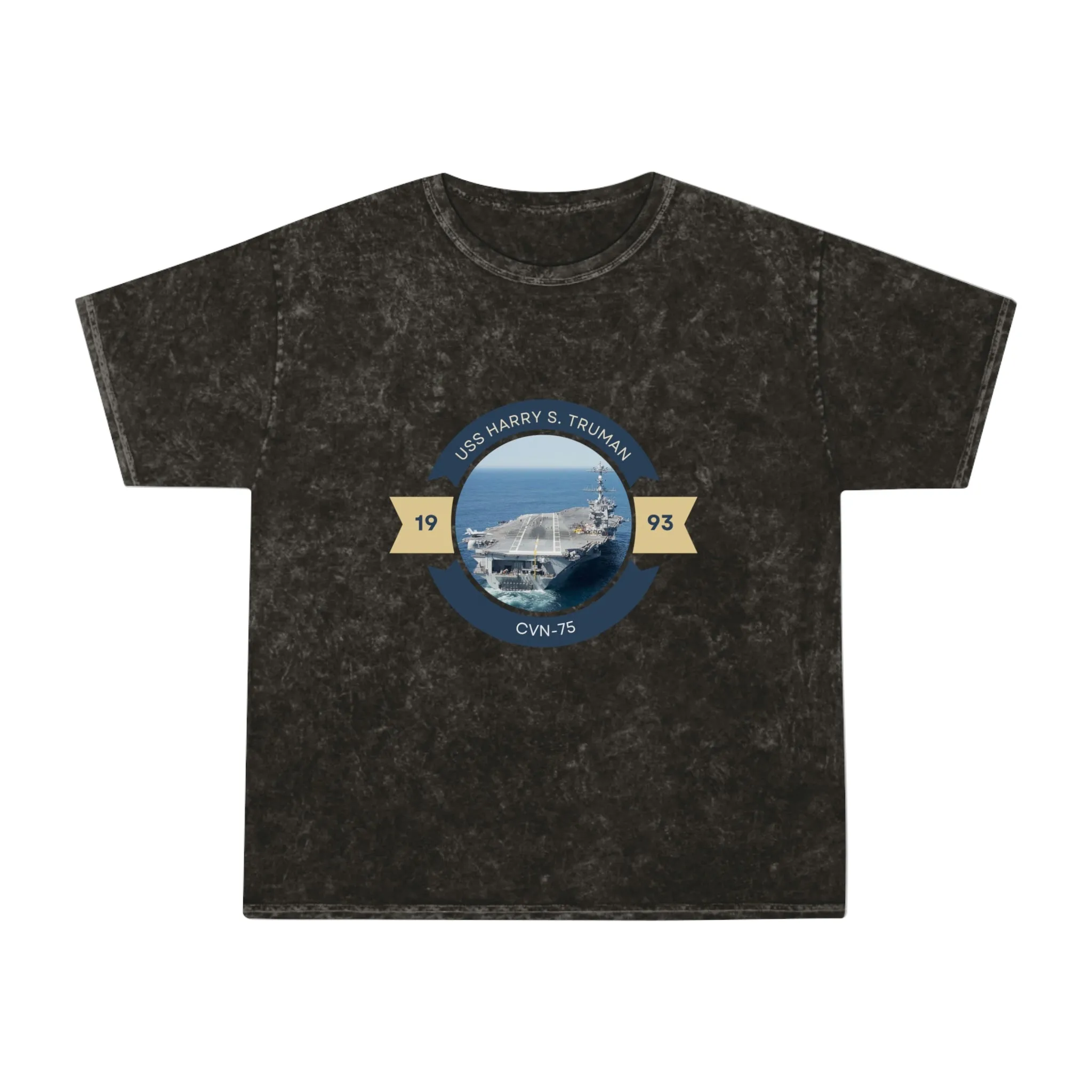 USS Harry S. Truman CVN-75 POD Navy Ship  Unisex Mineral Wash T-Shirt