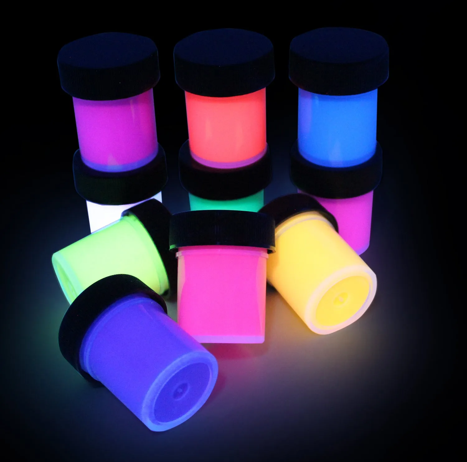 UV Neon Fluorescent Black Light Paints 10 Color 15ml Set