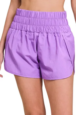 Windbreaker Running Shorts in Lavender