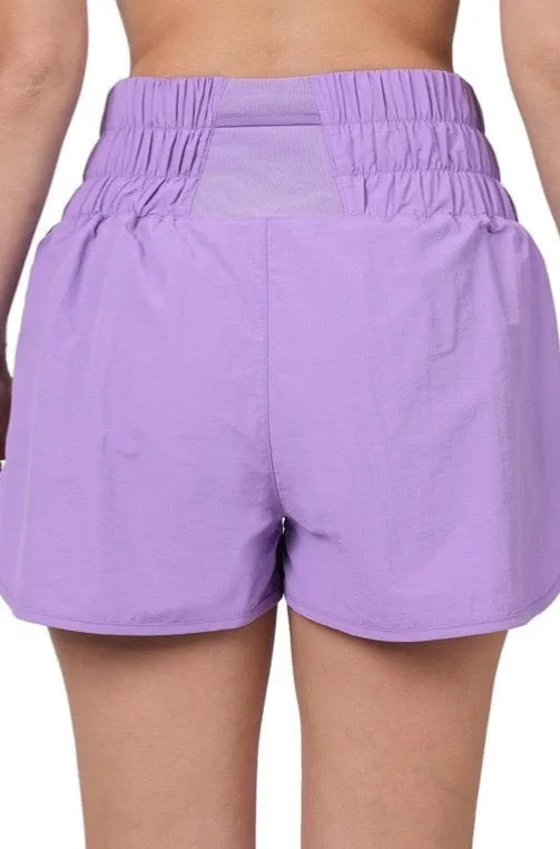 Windbreaker Running Shorts in Lavender