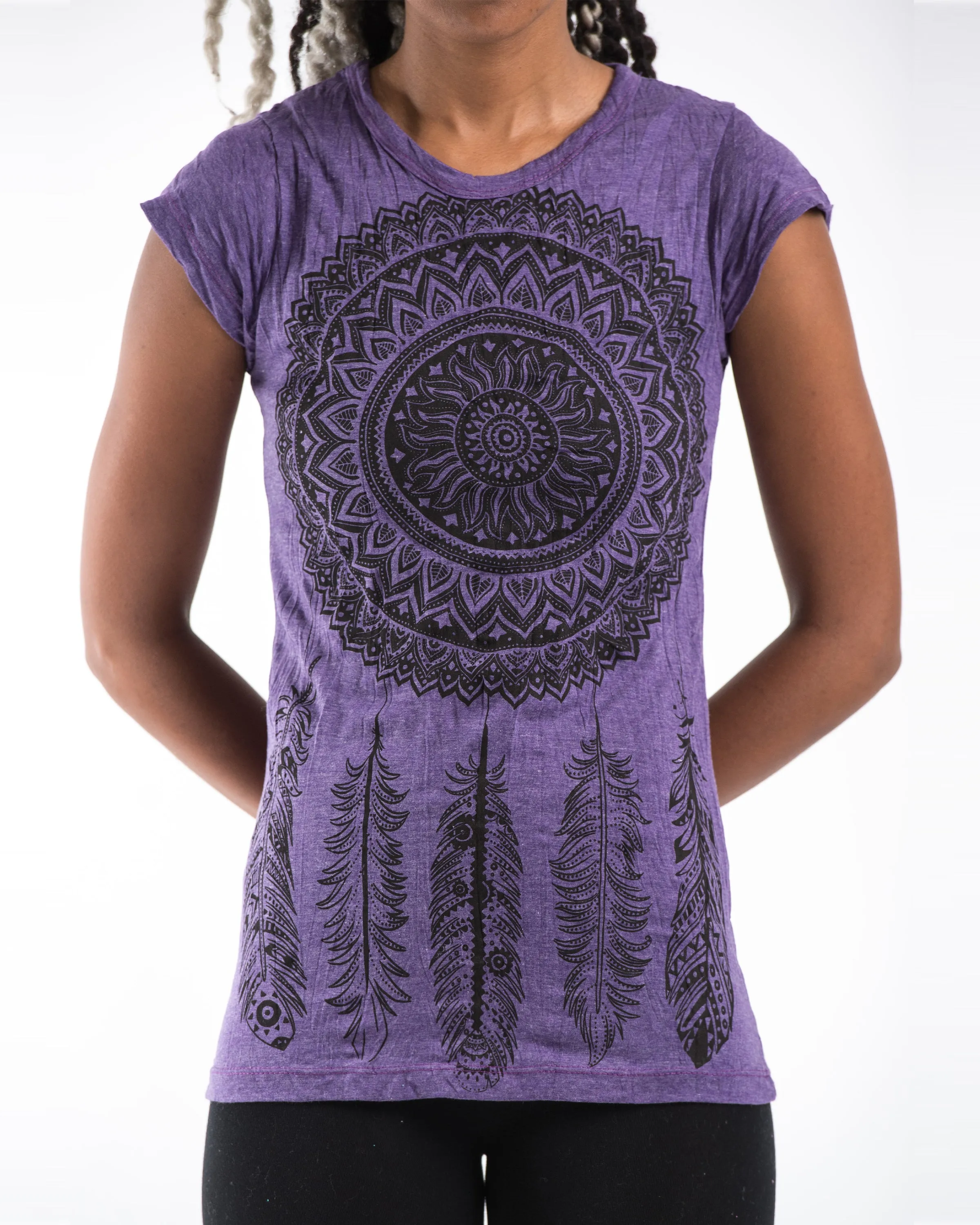 Womens Dreamcatcher T-Shirt in Purple