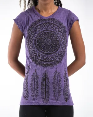 Womens Dreamcatcher T-Shirt in Purple