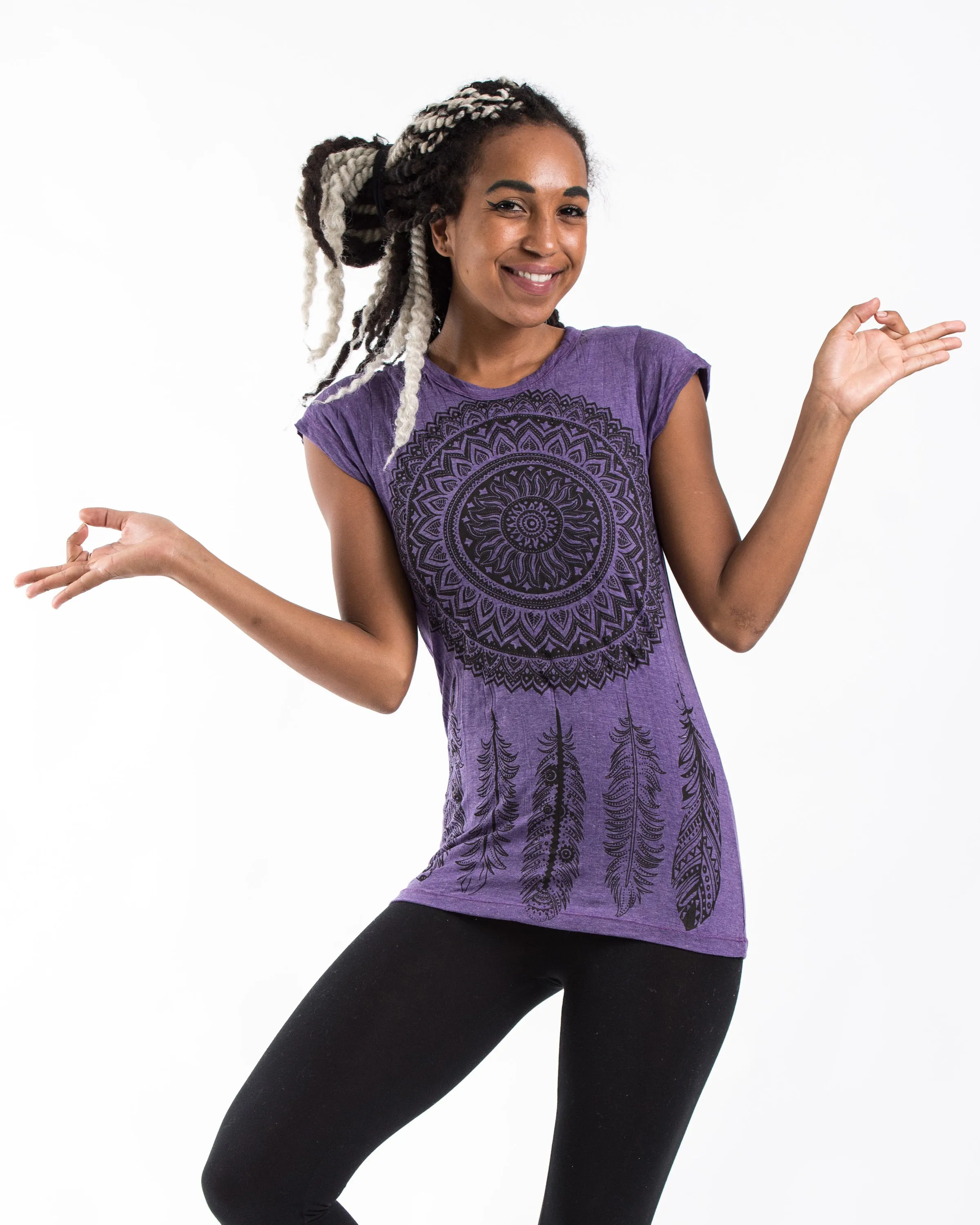 Womens Dreamcatcher T-Shirt in Purple
