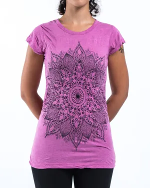 Womens Lotus Mandala T-Shirt in Pink