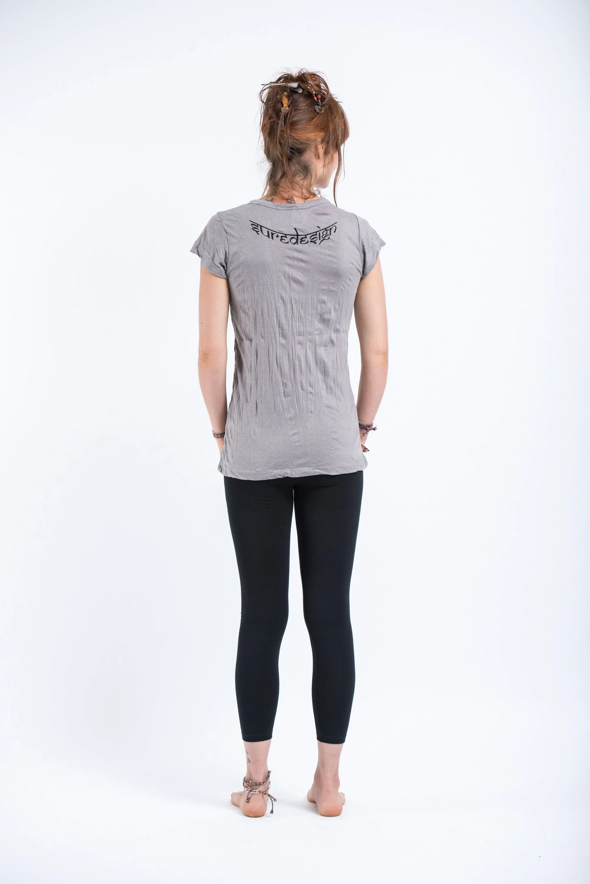 Womens Octopus Weed T-Shirt in Gray